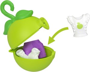 Kokeshi Zestaw do zabawy z breloczkiem Polly Pocket JKR46 średniej wielkości breloczek strój z motywem owoców (111712637) 3