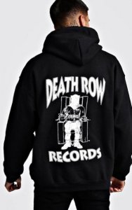 4f Bluza męska z kapturem Oversize Nadruk Death Row L 2