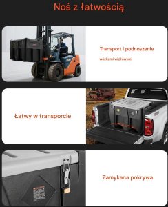 Lumarko Zbiornik paliwa 485L z pompą 12V mobilny dystrybutor do diesla 7