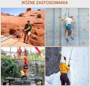 Rock Empire Lina wspinaczkowa dynamiczna 10,2mm 70m 25kN z karabińczykami 6