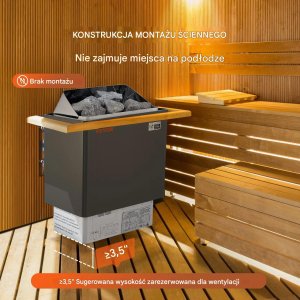 Uniprodo Piec do sauny elektryczny 6kW 400V sterownik cyfrowy do domu SPA 7