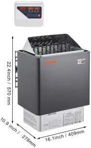 Uniprodo Piec do sauny elektryczny 8kW 400V sterownik cyfrowy do domu SPA 2