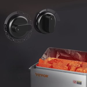 Uniprodo Piec do sauny elektryczny 8kW 400V timer stalowy do domu i SPA 5