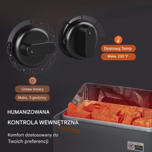 Uniprodo Piec do sauny elektryczny 8kW 400V timer do domu i SPA 110C 5