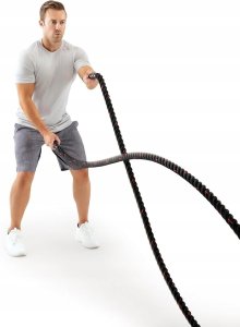 7sports Lina bojowa do ćwiczeń treningu fitness 12m czarno-czerwona Battle Rope 2