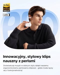 Słuchawki Soundpeats Douszne z klipsem bezprzewodow Bluetooth PearlClip Pro 2