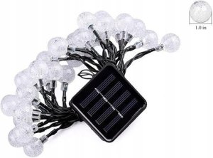 Lampki choinkowe DWM Solarne z kulkami, wodoodporne 5m, czerwone 2