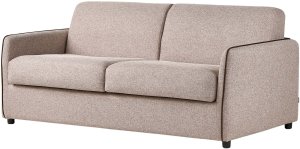 Beliani Sofa rozkładana dla 2 osób ISHOJ Jasnobrązowy (561345 Bel) 5