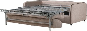 Beliani Sofa rozkładana dla 2 osób ISHOJ Jasnobrązowy (561345 Bel) 7