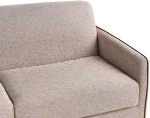 Beliani Sofa rozkładana dla 2 osób ISHOJ Jasnobrązowy (561345 Bel) 10