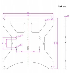 3D Systems Zestaw modułowych płyt ślizgowych do drukarka 3D 260 x 260 x 3,5 mm 4