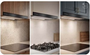 Berdsen Okap teleskopowy kuchenny podszafkowy 60 cm BT-241 czarny 4