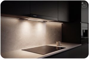 Berdsen Okap teleskopowy kuchenny podszafkowy 60 cm BT-241 czarny 6