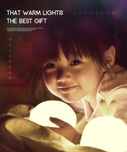 Lampa stołowa Toptel Lampka nocna Mushroom W-008 niebieska 5