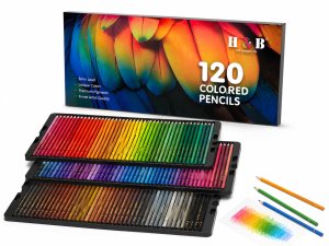 R2 Zestaw 120 kredek kolorowych w etui profesjonalne kredki do rysowania szkicu (5908222258405) 2