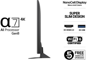 Telewizor LG 65NANO82A6B NanoCell 65'' 4K Ultra HD WebOS 25 3