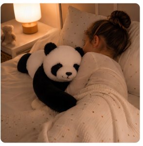 WTM MIŚ OBCIĄŻENIOWY PANDA CIEŻKOMIŚ PRZYTULANKA 1 KG 65 CM DLA DZIECI ADHD 5