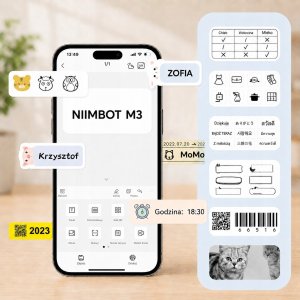 HankyLabel Etykiety samoprzylepne naklejki termotransferowe do Niimbot M3 70x50 5