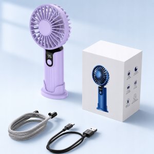 Wentylator Topk Wiatrak USB Cichy mini wentylator biurkowy ręczny 5000mAh TOPK K38 15
