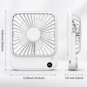 Wentylator Topk Wiatrak akumulatorowy Cichy wentylator biurkowy chłodzenie 5000mAh TOPK K65 4
