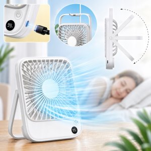 Wentylator Topk Wiatrak akumulatorowy Cichy wentylator biurkowy chłodzenie 5000mAh TOPK K65 8