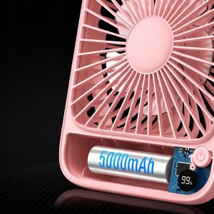 Wentylator Topk Wiatrak USB Cichy mini wentylator biurkowy chłodzenie 5000mAh TOPK K65 8
