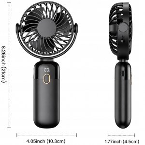 Wentylator Topk Wiatrak cichy mini wentylator przenośny biurkowy chłodzenie TOPK usb czarny 3