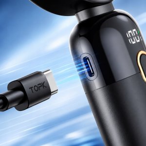 Wentylator Topk Wiatrak cichy mini wentylator przenośny biurkowy chłodzenie TOPK usb czarny 6