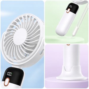 Wentylator Topk Wiatrak cichy mini wentylator przenośny biurkowy chłodzenie TOPK usb biały 5