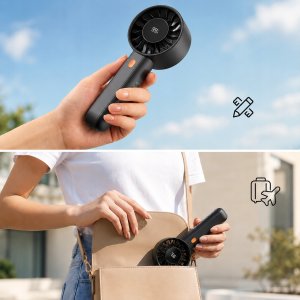 Wentylator Zenwire Wiatrak cichy mini wentylator przenośny biurkowy chłodzenie Warmco 5000 mAh 7
