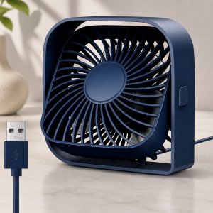 Wentylator Topk Wiatrak USB Cichy mini wentylator biurkowy chłodzenie TOPK K50 niebieski 3