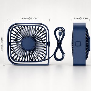 Wentylator Topk Wiatrak USB Cichy mini wentylator biurkowy chłodzenie TOPK K50 niebieski 5