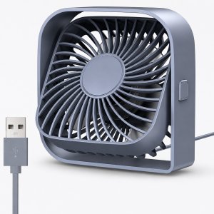 Wentylator Topk Wiatrak wentylator USB cichy mini biurkowy chłodzenie TOPK K50 szary 3