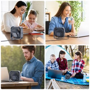 Wentylator Topk Wiatrak wentylator USB cichy mini biurkowy chłodzenie TOPK K50 szary 10