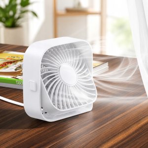 Wentylator Topk Wiatrak USB Cichy mini wentylator biurkowy chłodzenie TOPK K50 biały 8