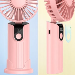 Wentylator Topk Wiatrak USB Cichy mini wentylator biurkowy ręczny 2400mAh TOPK K38 5