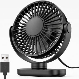 Wentylator Topk Wiatrak USB Cichy mini wentylator biurkowy chłodzenie TOPK K62C czarny 2