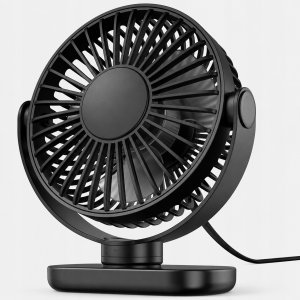 Wentylator Topk Wiatrak USB Cichy mini wentylator biurkowy chłodzenie TOPK K62C czarny 4