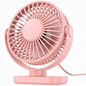 Wentylator Topk Wiatrak USB Cichy mini wentylator biurkowy chłodzenie TOPK K62C różowy 4