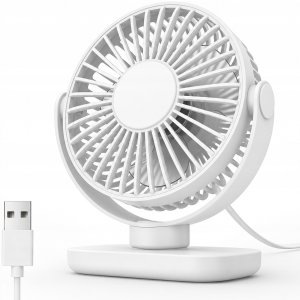Wentylator Topk Wiatrak USB Cichy mini wentylator biurkowy chłodzenie TOPK K62C biały 2