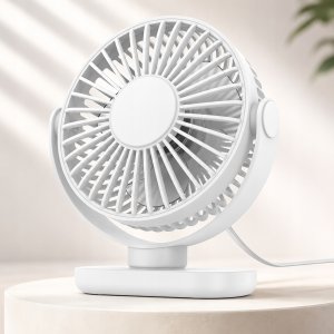Wentylator Topk Wiatrak USB Cichy mini wentylator biurkowy chłodzenie TOPK K62C biały 4