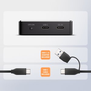 Stacja dokująca Digitus AXAGON stacja dokująca USB-C 10Gbps dla 1x dysku M.2 NVMe/SATA SSD (ADSA-M2C11) 4