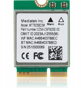 Kontroler Adaptec Karta sieciowa MT7925 WiFi 7 M.2 Bluetooth 5.4 AX BE 6.5Gbps Tri-Band 2