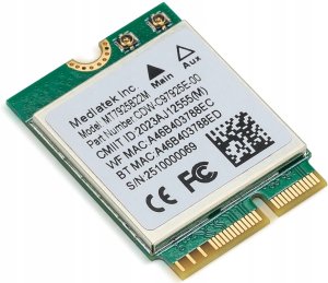 Kontroler Adaptec Karta sieciowa MT7925 WiFi 7 M.2 Bluetooth 5.4 AX BE 6.5Gbps Tri-Band 5