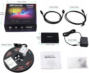 Taśma LED TECKIN Taśma podświetlająca LED RGB DIY Ambilight Neon oświetlenie do TV 3,8m 9