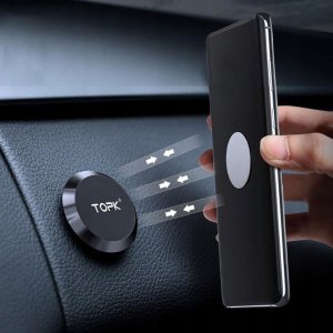 Topk Mocny uchwyt na magnes holder do samochodu TOPK D21 z aluminium czarny 5