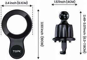 Topk Mocny uchwyt na magnes neodymowy holder na telefon do samochodu TOPK 3
