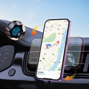 Topk Ładowarka bezprzewodowa Magsafe mocny uchwyt holder na telefon do samochodu 3