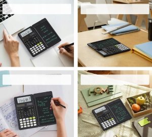 Kalkulator HKBD Kalkulator biurowy szkolny naukowy z notatnikiem notepad 2w1 rysik 13