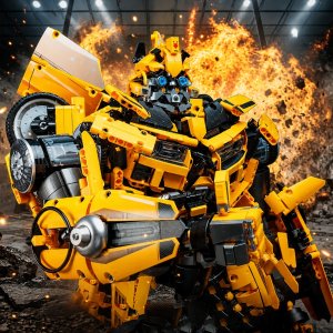 TECKIN Klocki techniczne Robot DJ-Rambo Man V5007 konstrukcyjne zestaw klocków 3